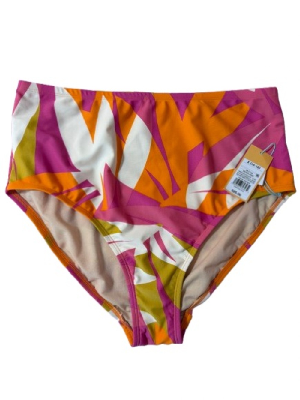 Kona Sol Women’s High-Waist Swim Bottoms in Pink & Orange NWT Size XL 14-16